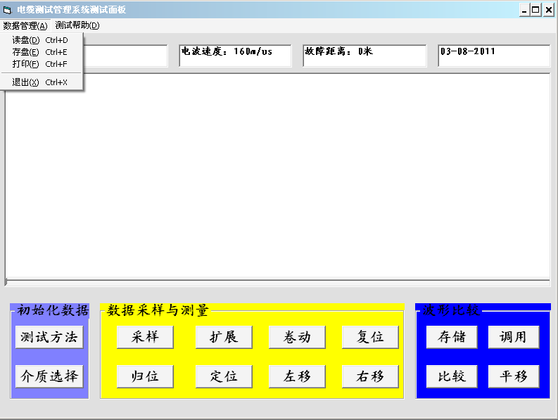 電纜故障測(cè)試儀控制面板